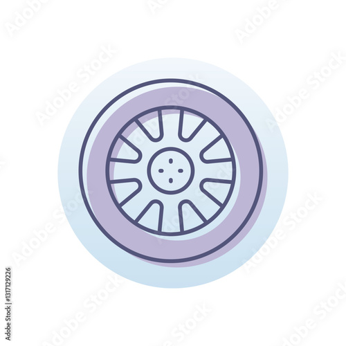 car tyre Vector icon