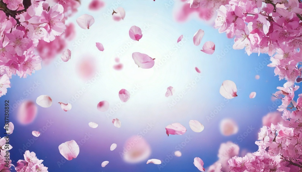 桜舞う幻想的な春のイメージ背景,Fantastic spring image background with cherry blossoms falling, 桜舞う幻想的な春のイメージ背景,Fantastic spring image background with cherry blossoms falling,