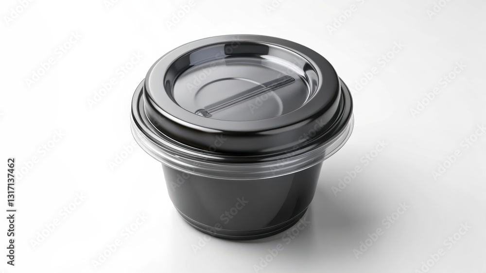 Sleek Black Disposable Cup with Secure-Fit Lid and Integrated Straw Slot Ideal for On-the-Go Consumption Sleek Black Disposable Cup with Secure-Fit Lid and Integrated Straw Slot Ideal for On-the-Go Consumption