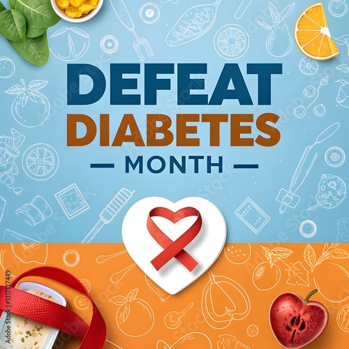 Vibrant Defeat Diabetes Month: Raising Awareness Through Digital Design