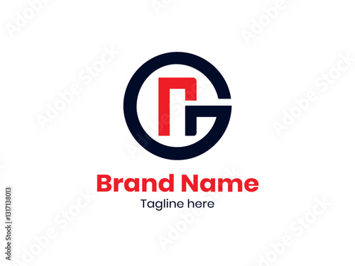 Wallpaper Mural Vector GN logo, Letter GN, GN letter logo design. Black and red NG letter. NG letter uppercase monogram logo Torontodigital.ca
