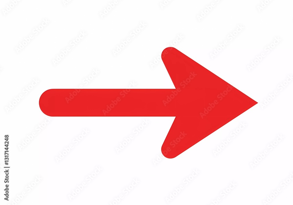 Simple Red Arrow Icon: Direction, Guidance, Next Simple Red Arrow Icon: Direction, Guidance, Next