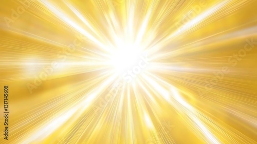 Wallpaper Mural A bright yellow background with sun rays radiating outward in a vibrant, energetic pattern. The sun rays create warm, glowing lines that cut through the yellow backdrop. Torontodigital.ca