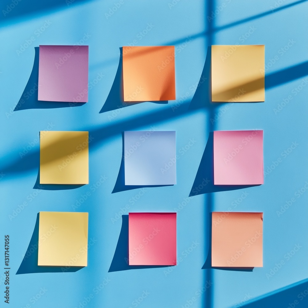 Sticky notes above Sticky notes above