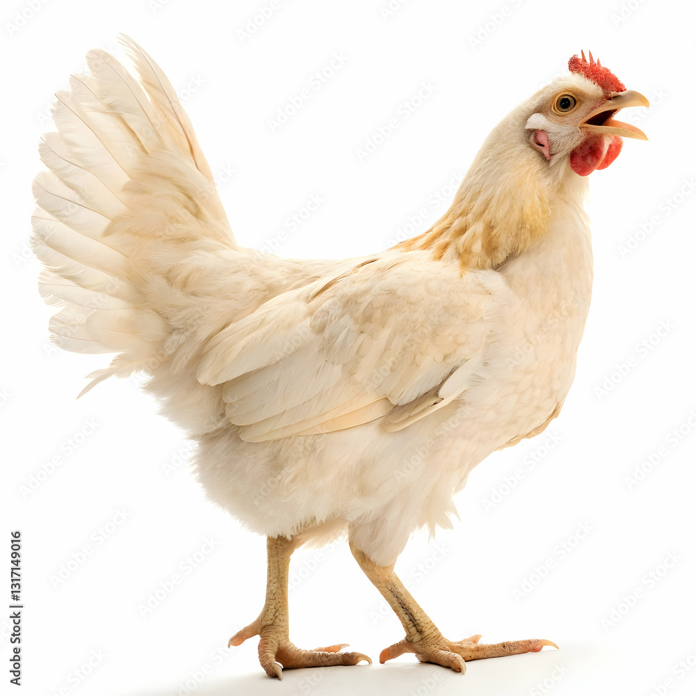 Fototapeta premium Beautiful little chicken isolated on the white