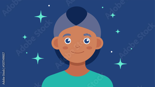 Serum Effect An animated style illustration of a face where the serum is applied featuring sparkles and glowing effects to convey instant skin improvement after treatment.