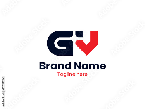 Vector GV logo, Letter GV, GV letter logo design. Black and red VG letter. VG letter logo design. Free Download Vector GV logo, Letter GV, GV letter logo design. Black and red VG letter. VG letter logo design. - GFXLoad