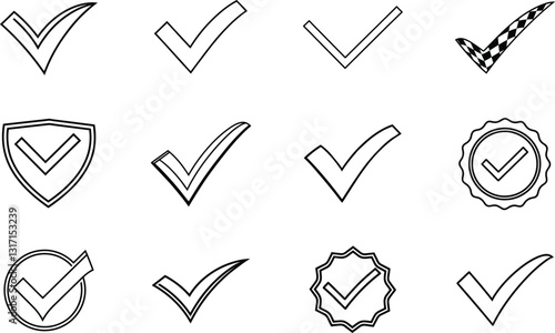 Checkmarks Collection of Various Tick Marks and Symbols