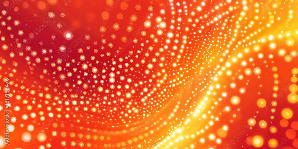 Abstract Dot Pattern: Captivating illustration of a radiant network of interconnected glowing dots, cascading with an effervescent dance of light and energy.