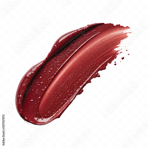 abstract 3d smeared shiny lipstick or paint swatch in different colour style isolated on white background