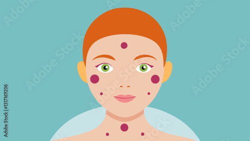 Skin Map A maplike depiction of a face with highlighted areas of hyperpigmentation gradually disappearing as exosomes are applied resembling a skin care route.