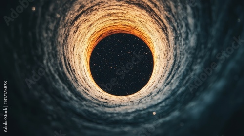 Wallpaper Mural Deep Space Void with Glowing Edges and Stars Surrounding Darkness Torontodigital.ca