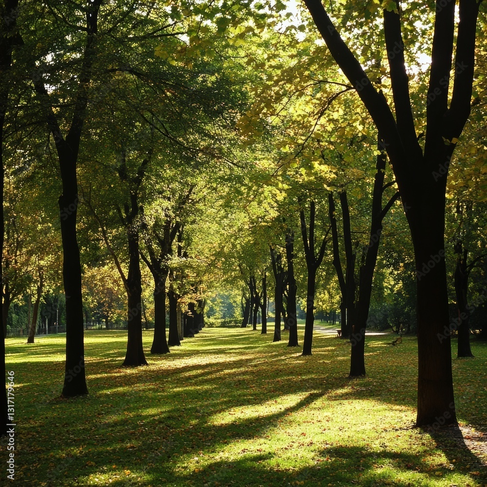 Naklejka premium Trees, park