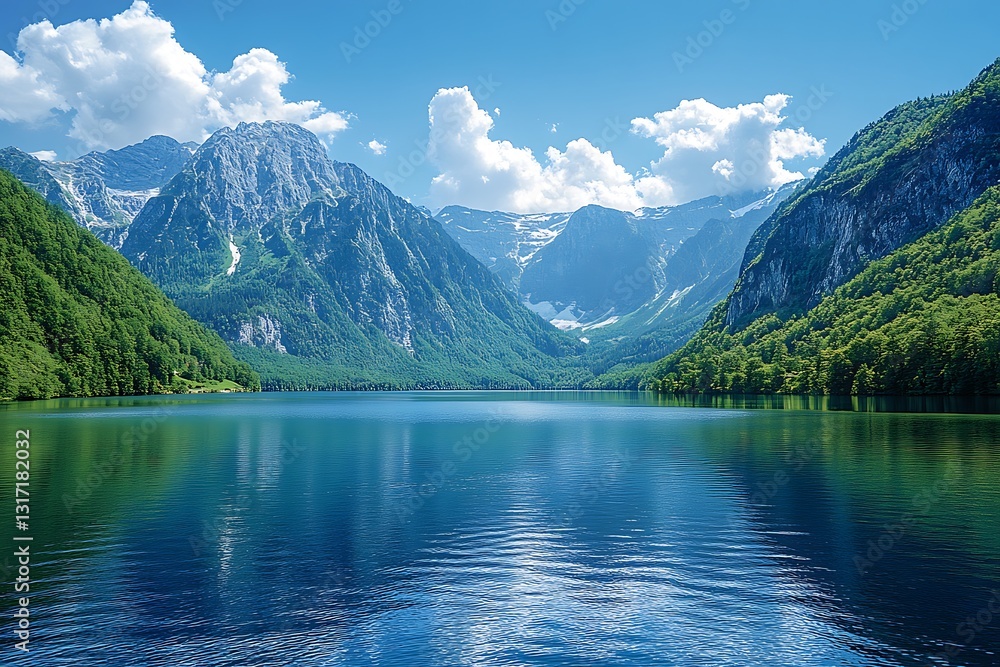 Serene mountain lake reflecting sky. (1) Serene mountain lake reflecting sky. (1)