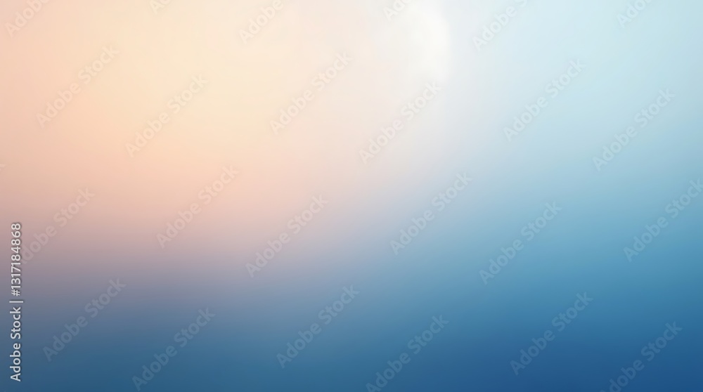 Naklejka premium Peaceful Sunset Sky Evoking Serenity And Tranquility, Soft Pastel Hues Blending Seamlessly