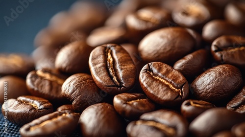 Wallpaper Mural Close-up of roasted Arabica coffee beans A detailed view of freshly roasted coffee beans, showcasing their rich brown texture Perfect for illustrating themes of coffee, energy, and morning rituals. Torontodigital.ca
