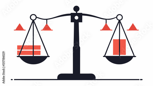 Scales of Justice A set of scales with biased news articles on one side and unbiased articles on the other the imbalance of information and its effect on public