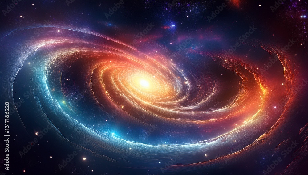a stunning view of a swirling galaxy emitting bright radiant light in the cosmos a stunning view of a swirling galaxy emitting bright radiant light in the cosmos