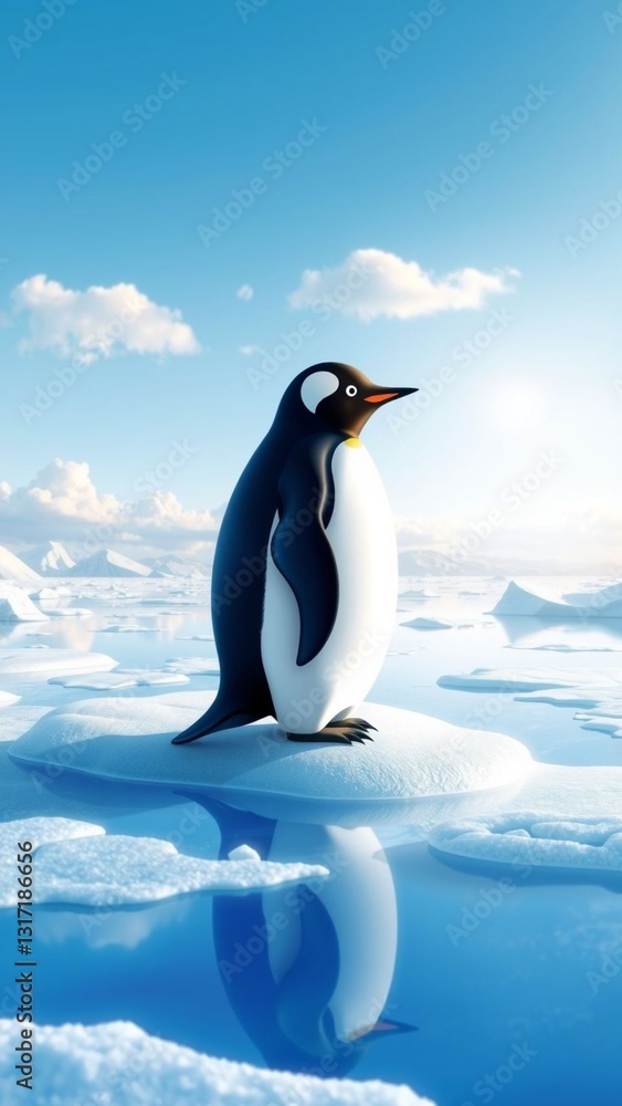 Fototapeta premium Penguin on Ice