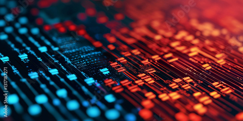 A vibrant, abstract image showcasing a network of colorful data streams, symbolizing technology and digital connectivity.