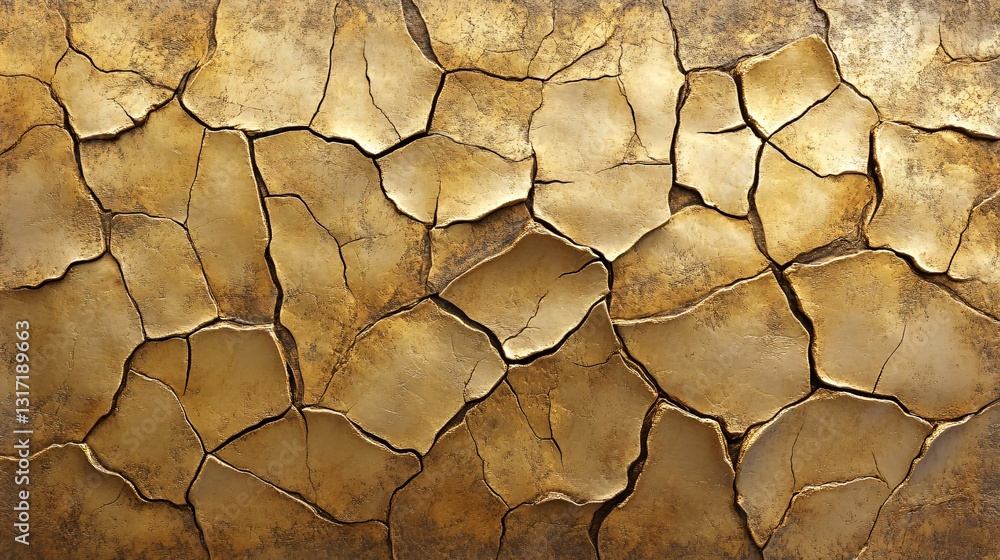Abstract Gold Cracked Texture Arid Landscape Background Abstract Gold Cracked Texture Arid Landscape Background