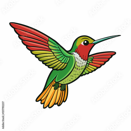 hummingbird in flight