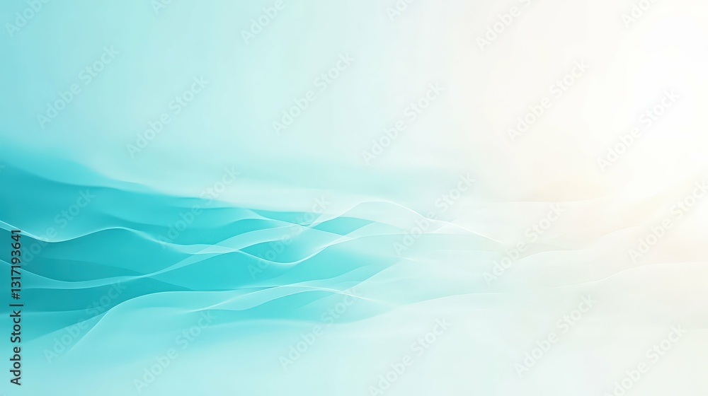 Fototapeta premium abstract background with ocean water and soft sunlight reflections in light blue tones smooth gradients and fresh aesthetic