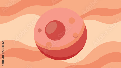Skin Bounce Representation A bouncing ball or similar object overlaid on skin texture to depict firmness and elasticity enhanced by exosomes.