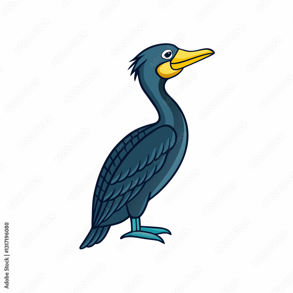 vector illustration of a cormorant vector illustration of a cormorant