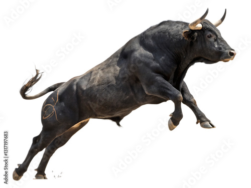 Wallpaper Mural Black Bull Charging Torontodigital.ca