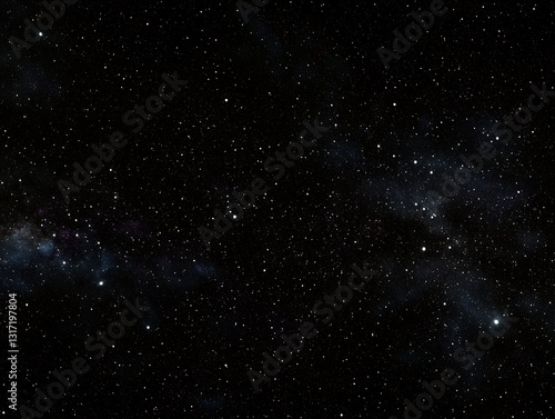 A stunning black sky with glowing stars scattered in a random pattern, evoking a peaceful, cosmic wonder.