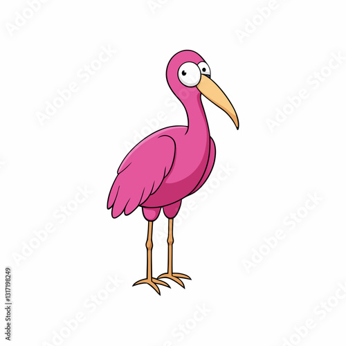spoonbill isolated on white