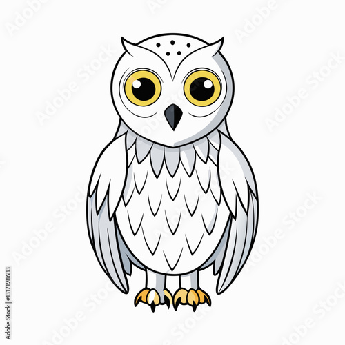snowy owl on a branch