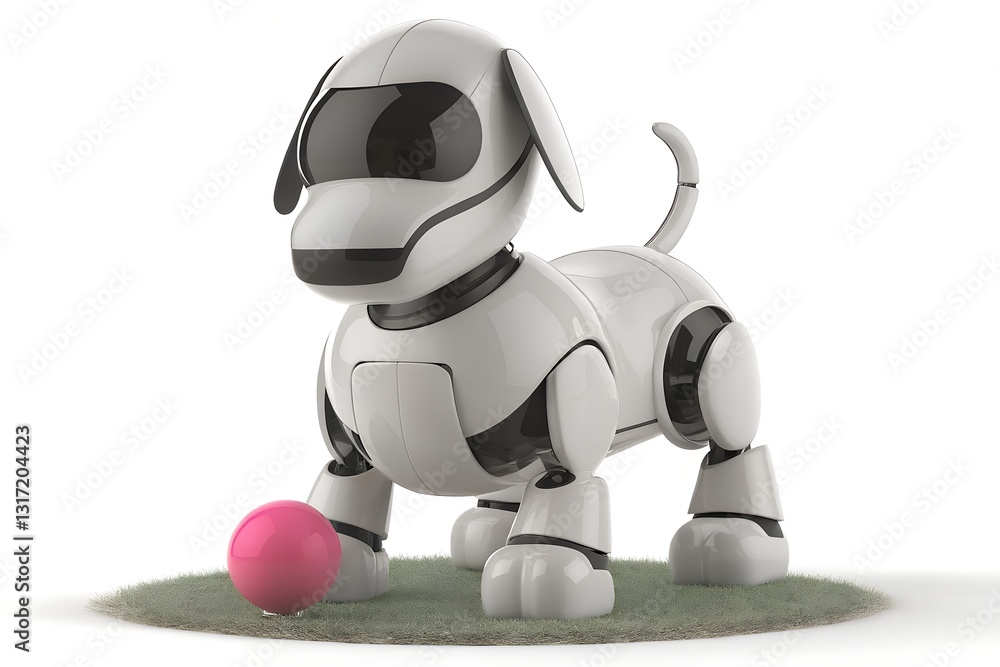 Fototapeta premium robot dog with ball