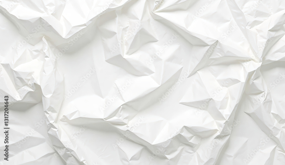Obraz premium Crumpled White Paper Texture Background