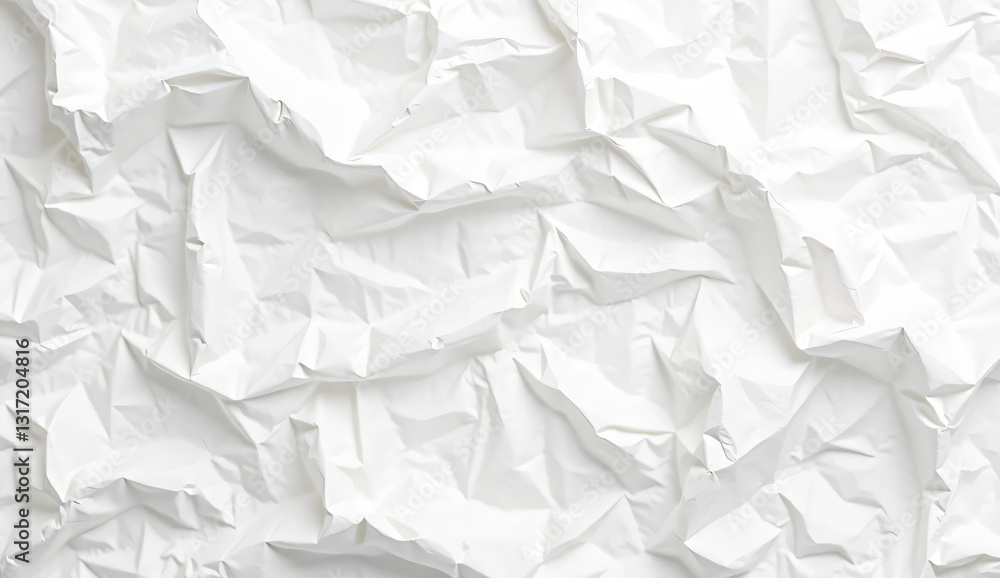 Obraz premium Crumpled White Paper Texture Background