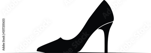High Heel Silhouette Design Vector Illustration Clipart