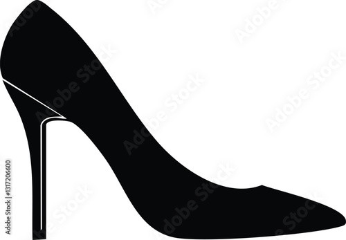 High Heel Silhouette Design Vector Illustration Clipart