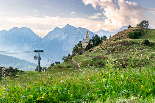 View of the beautiful landscape of Bormio