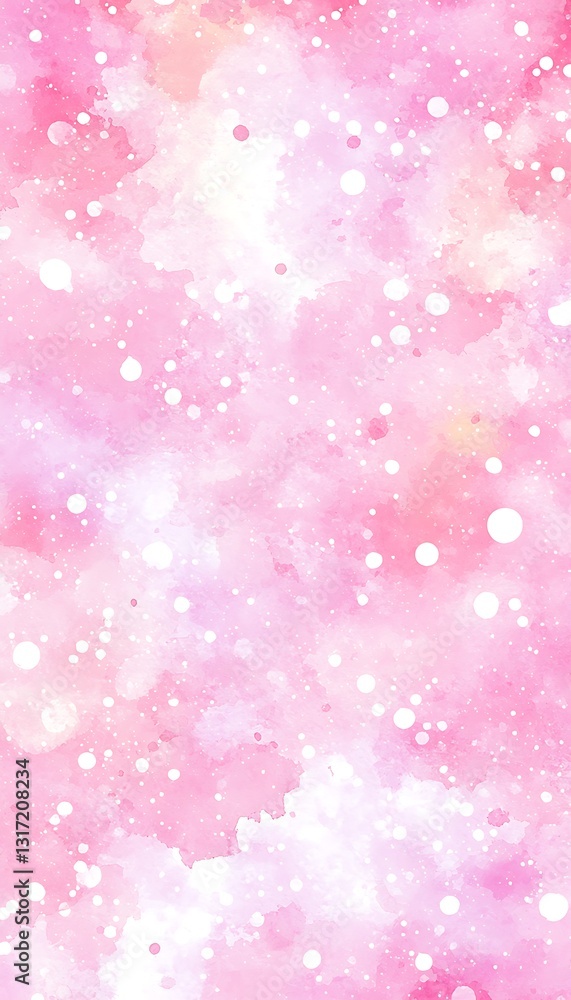 Light pink background with abstract watercolor splashes in various shades of pink, adding a sense of motion and elegance to the composition. Light pink background with abstract watercolor splashes in various shades of pink, adding a sense of motion and elegance to the composition.