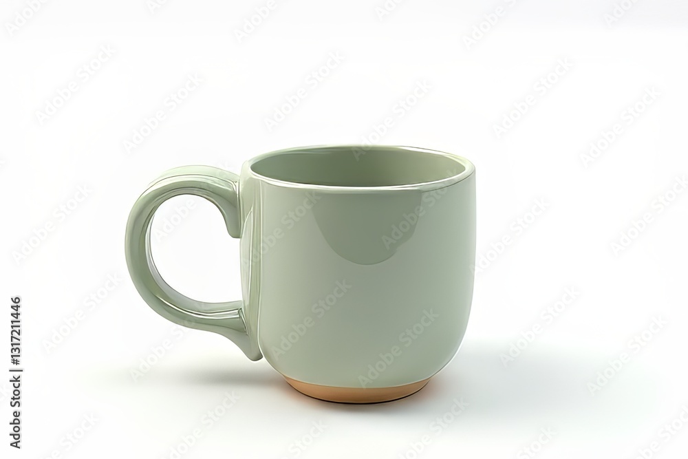Light Sage Green Ceramic Mug with Handle Light Sage Green Ceramic Mug with Handle