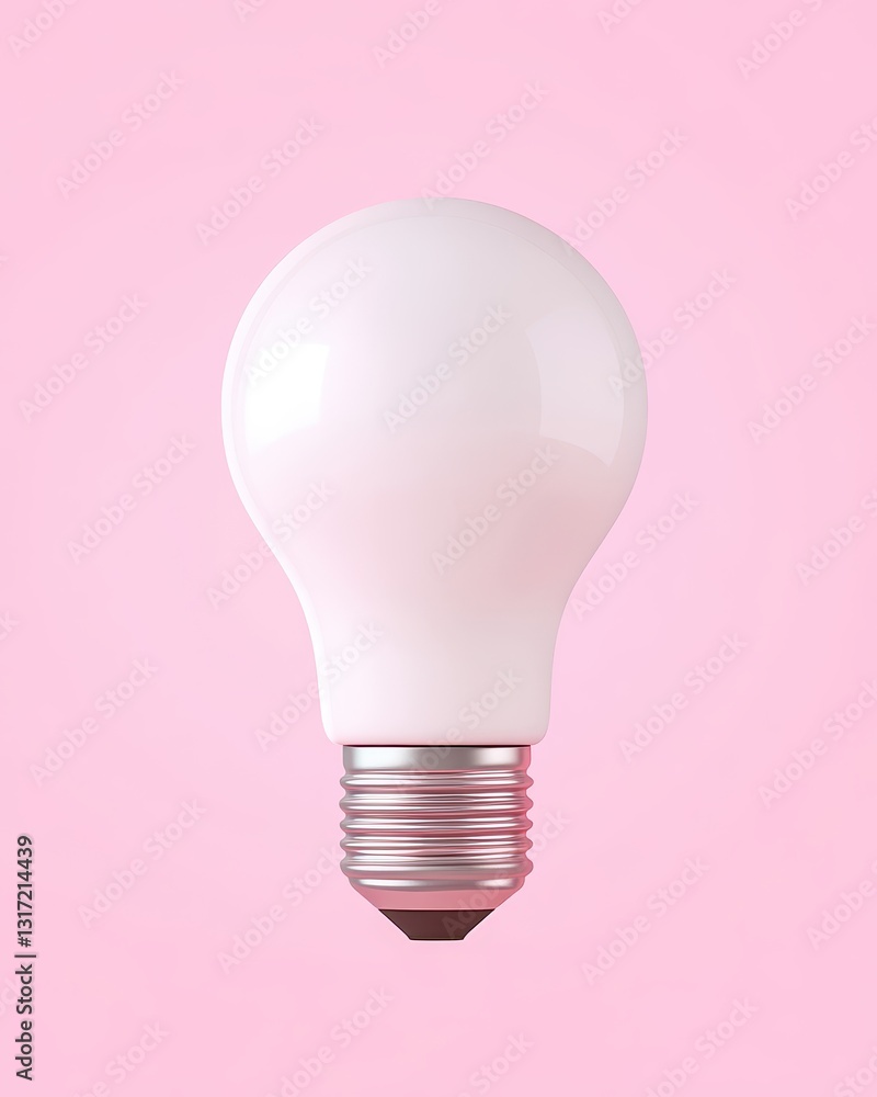 Realistic Branding Mockup Bright light bulb set against a soft pink background for creative branding mockups and innovative product presentations Realistic Branding Mockup Bright light bulb set against a soft pink background for creative branding mockups and innovative product presentations