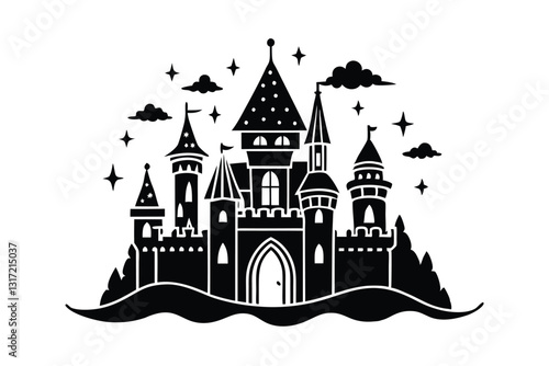 vector illustration of a castle