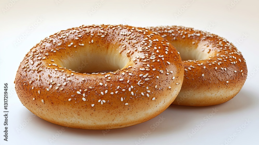 Sesame Bagels Fresh from the Oven,Warm Sesame Bagels with Crispy Golden Crust, Perfect Sesame Bagels for Breakfast or Snack Sesame Bagels Fresh from the Oven,Warm Sesame Bagels with Crispy Golden Crust, Perfect Sesame Bagels for Breakfast or Snack