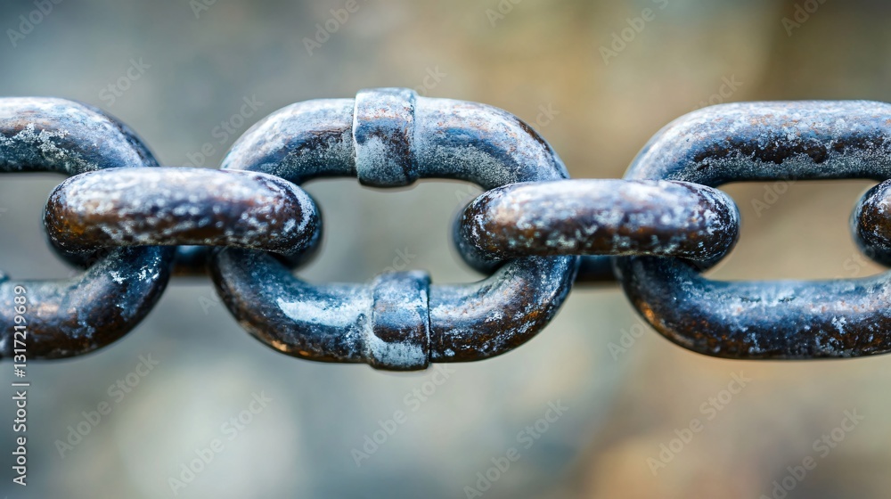Detailed Close-up of Chain Links | Image for Industrial Use Detailed Close-up of Chain Links | Image for Industrial Use