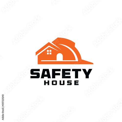 Safety house logo, safety logo design