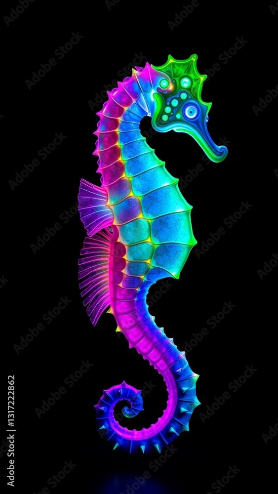 Fototapeta premium Colorful Seahorse
