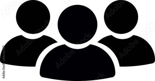People group icon set. Team of worker. User profile symbol. Group of people or group of users collection. Persons symbol. Mans or male - stock vector