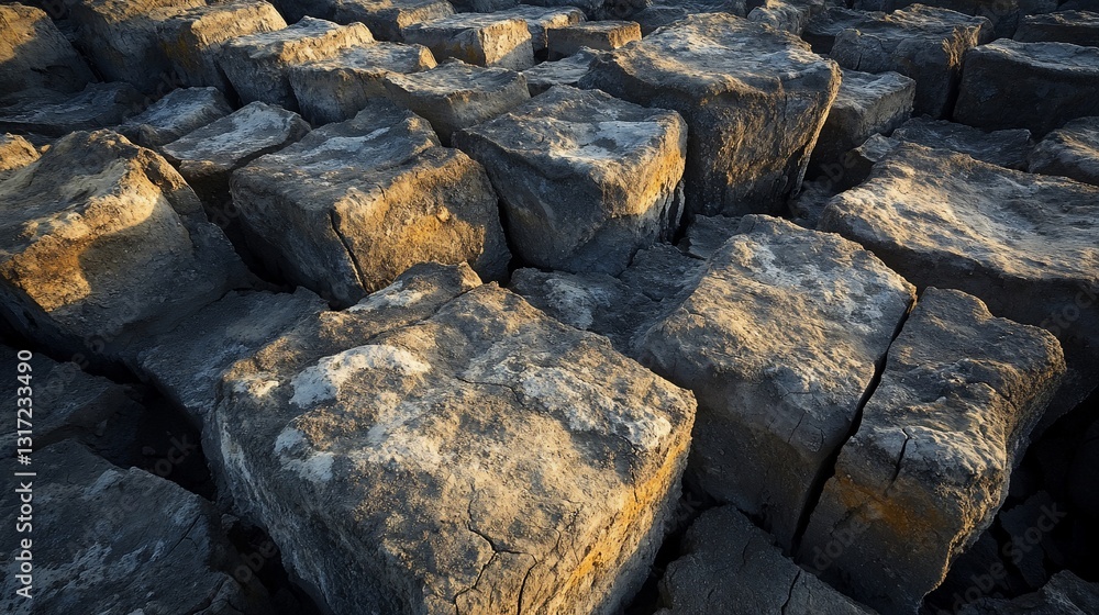 Coastal stone blocks sunset texture background Coastal stone blocks sunset texture background
