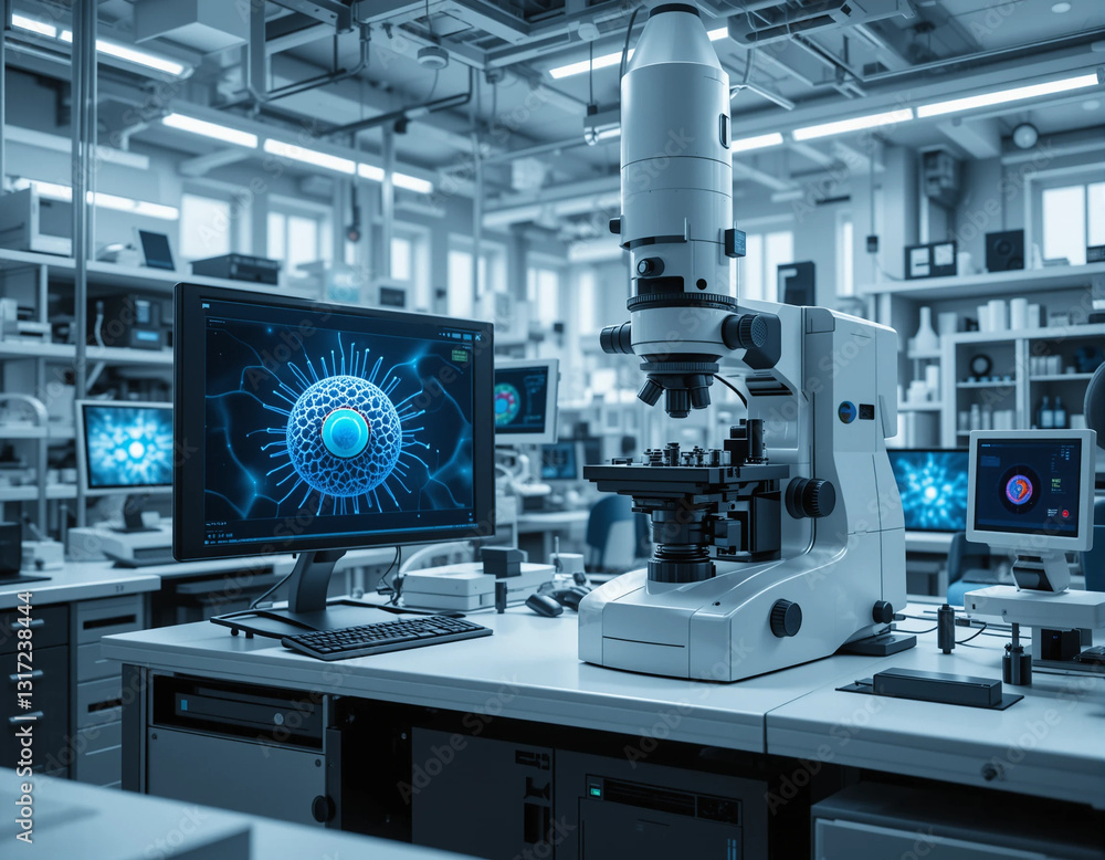 Fototapeta premium Cutting-Edge Transmission Electron Microscope (TEM) – Ultimate Imaging for Scientific Discovery!